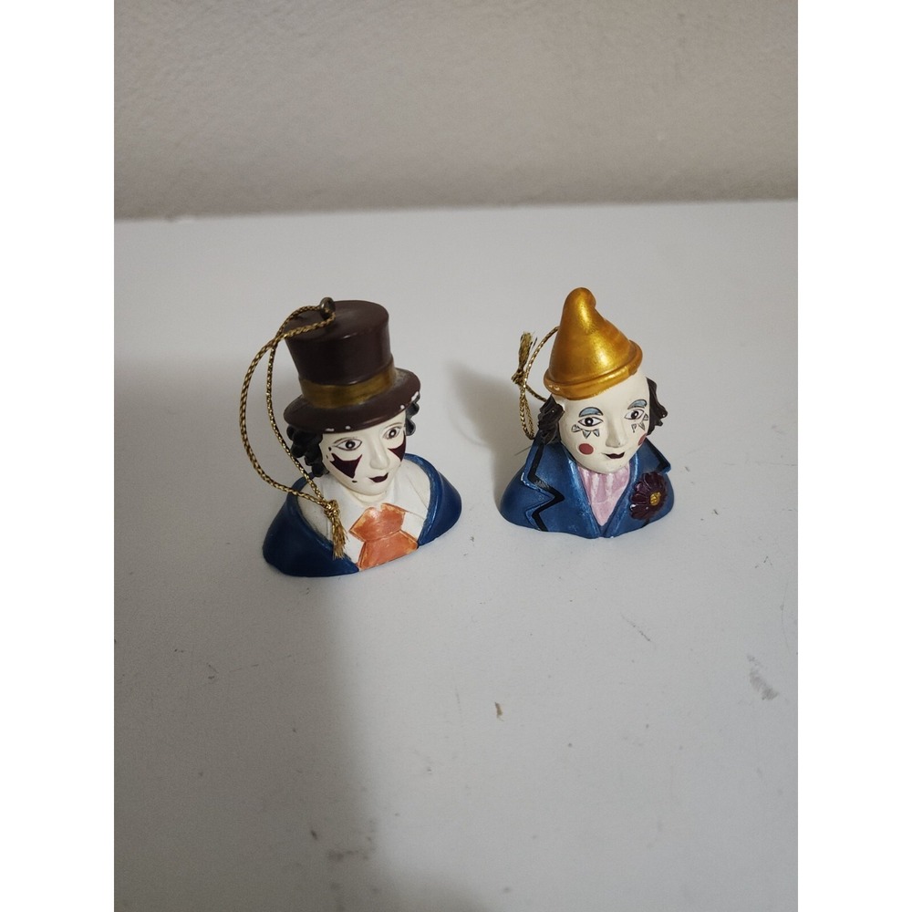 Vintage Clown‎ Figurines Ornaments Lot Taiwan ROC Retro MCM Kitsch Bust